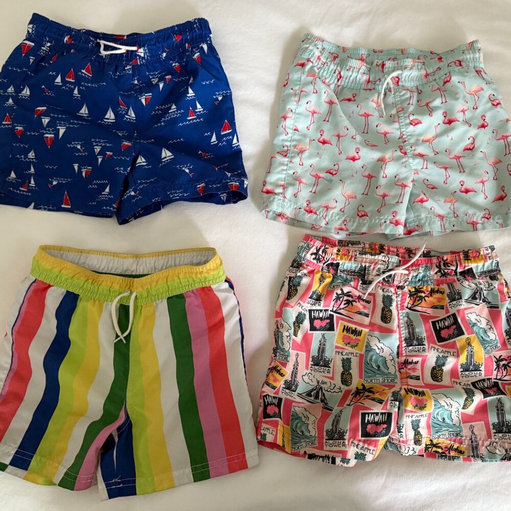FOUR (4) JANIE AND JACK BOY UPF 50+ SWIM  BATHING SUIT LIMITED EDITION P…